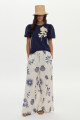 Blusa Rosa Azul Marino