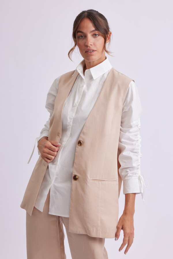 Chaleco formal Beige