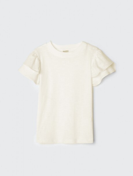 BLUSA INFANTIL CON VOLADOS BEIGE