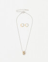 Bijouterie Set Sets temáticos Set De Collar Y Aros Metal Biplating - Dorado