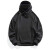 Canguro Buzo OverSize Capucha Cuello Frio Invierno Unisex Color Negro Talle L