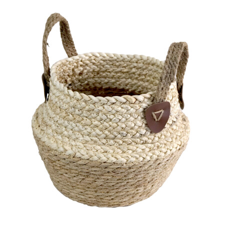CESTO COMBINADO YUTE Y PAJA C/ASAS CESTO COMBINADO YUTE Y PAJA C/ASAS