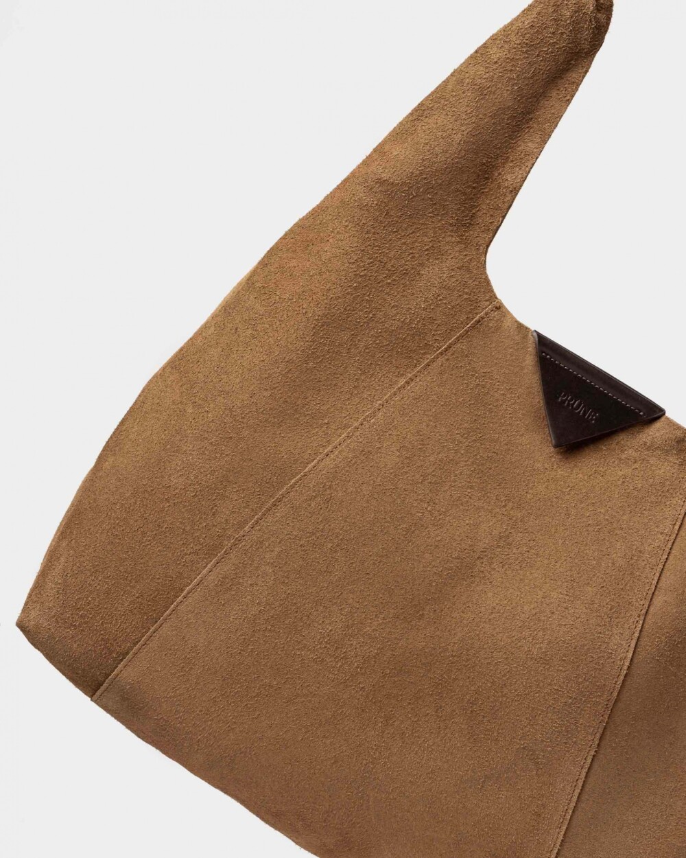 Bolso The Shopping en cuero gamuza Marron