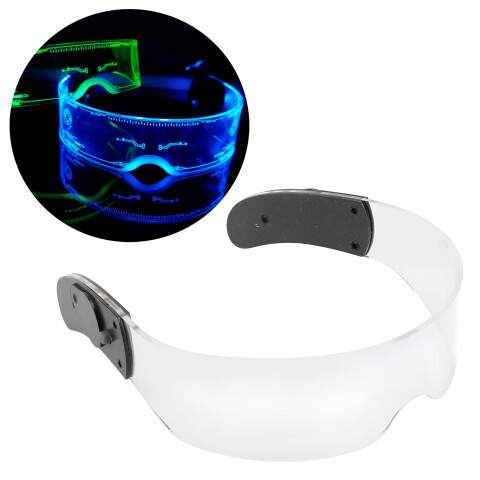 Gafas Lentes LED RGB Luces Colores Fiestas Cotillon Eventos Variante Transparente
