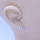 Caravanas oro 18k con topacios celestes oval. Caravanas oro 18k con topacios celestes oval.