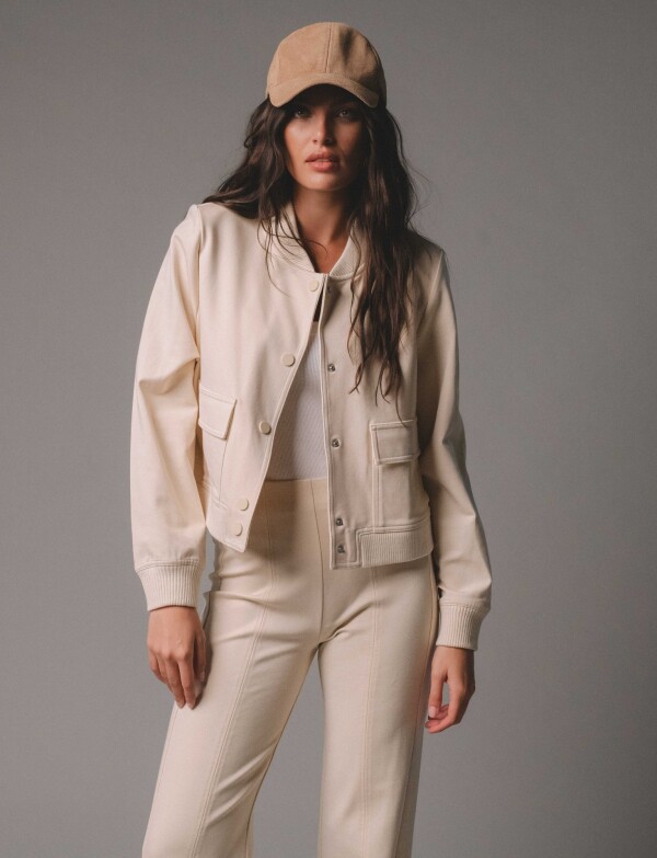 Chaqueta Bomber BEIGE CLARO