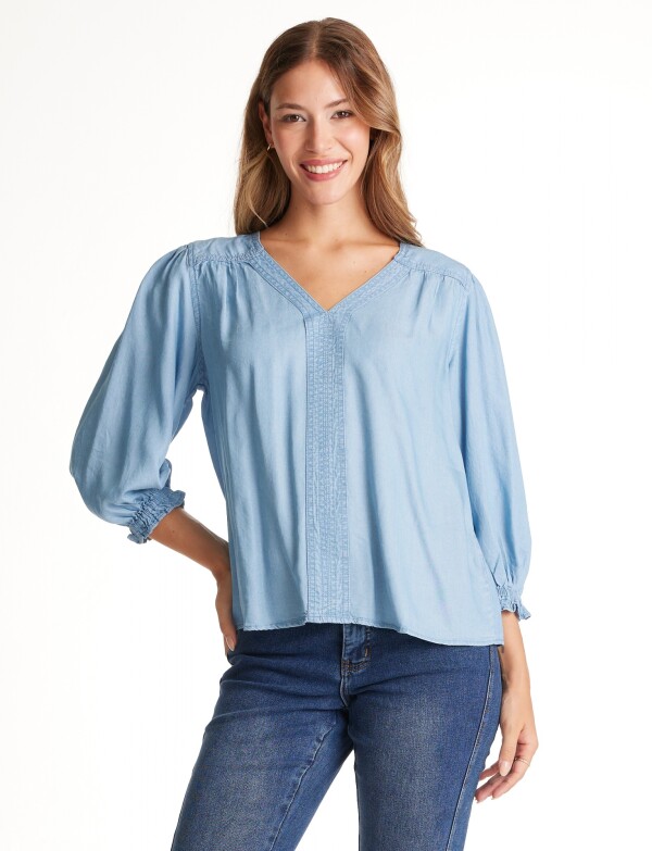 Blusa Lyocell JEAN CLARO