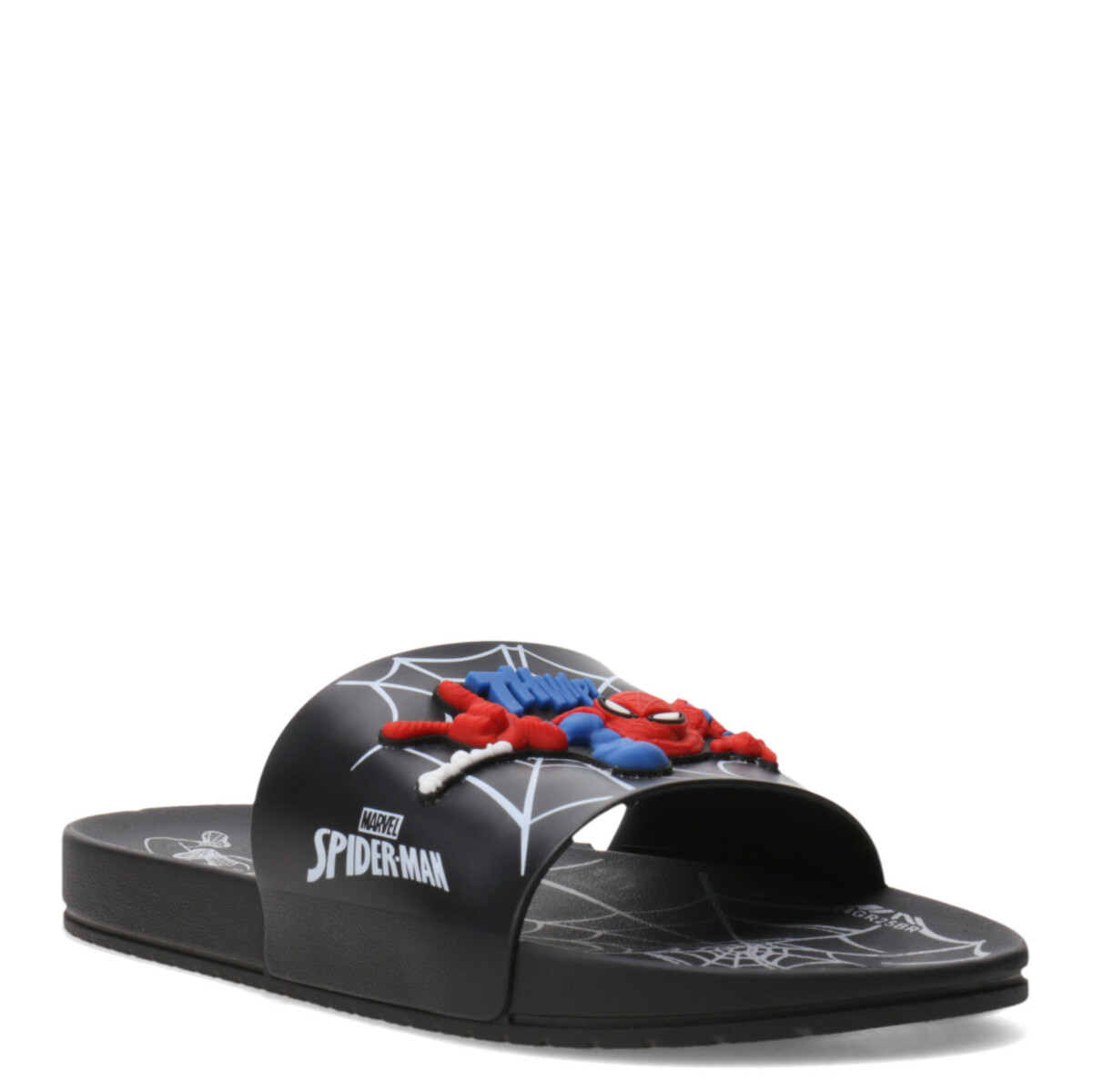 Sandalia de Niño Spiderman View Ii Slide Araña - Negro - Gris 