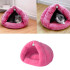 Cama Cucha Cueva Gato Casilla Pom Pom Iglu Peluche Acolchada Variante Color Rosa