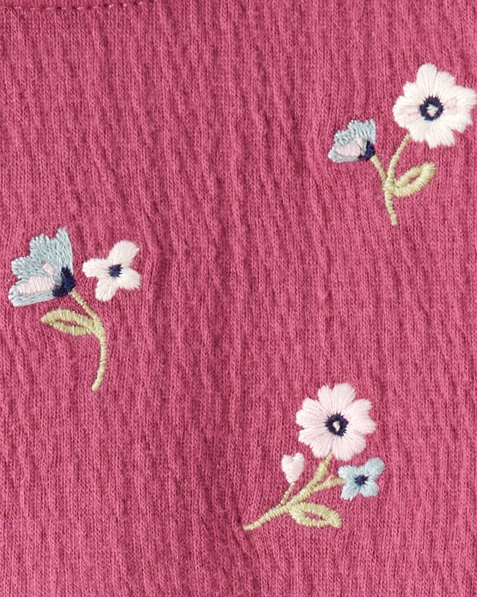 Vestido de jersey arrugado, con bordado floral Vestido de jersey arrugado, con bordado floral
