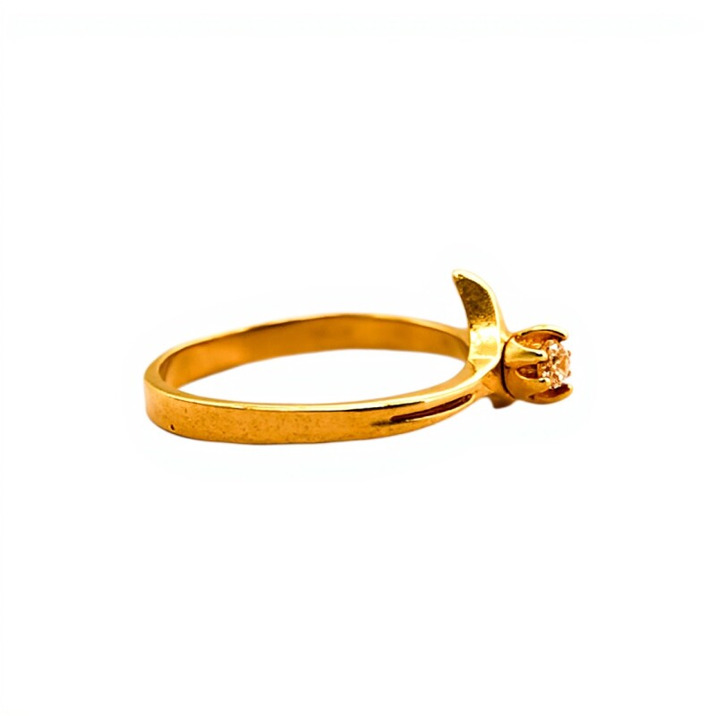 Anillo-Oro bajo-Piedra Zirconia-AN8049 conpiedra