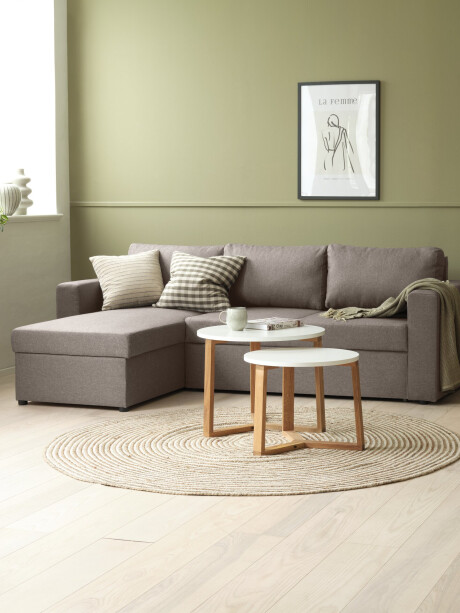 Mesas nido SVENSTRUP Ø60/50 blanco/roble Mesas nido SVENSTRUP Ø60/50 blanco/roble