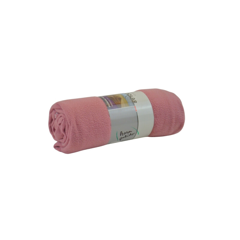 Manta polar 1 plaza 127x152 cm Rosa palido