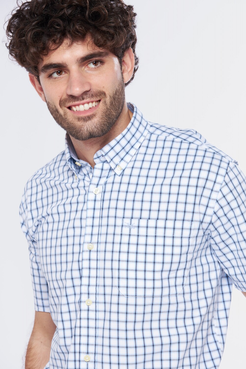 CAMISA A CUADROS Azul