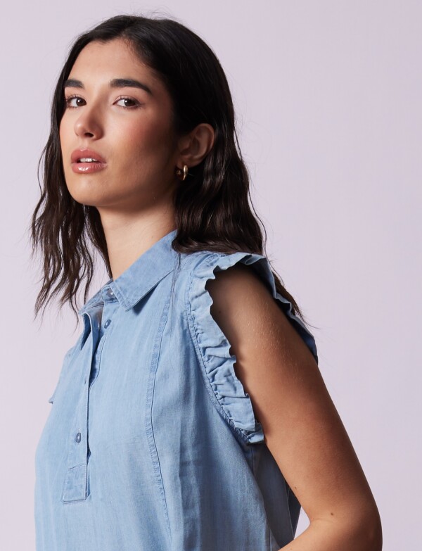 Blusa Lyocell JEAN CLARO