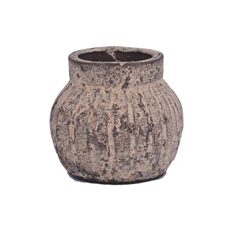 JARRÓN DECORATIVO TEKA TERRACOTA GRIS GRIS/NATURAL
