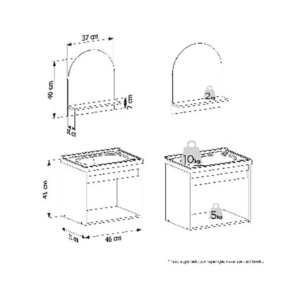 MUEBLE DE BAÑO AÉREO CON ESPEJO LAVATORIO DE MARMOL SINTÉTICO Mueble De Baño Aéreo Con Espejo Lavatorio De Marmol Sintético