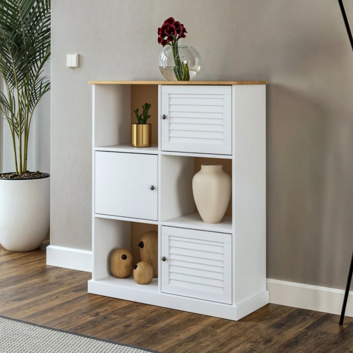 Estantería - 3 Puertas - Línea Valenciana - Blanco 