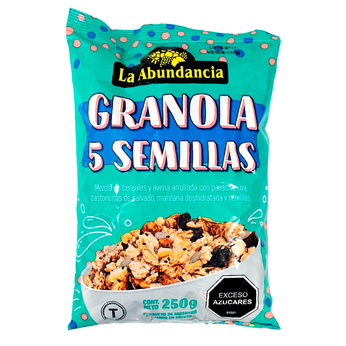 Granola 5 semillas 250g La Abundancia 