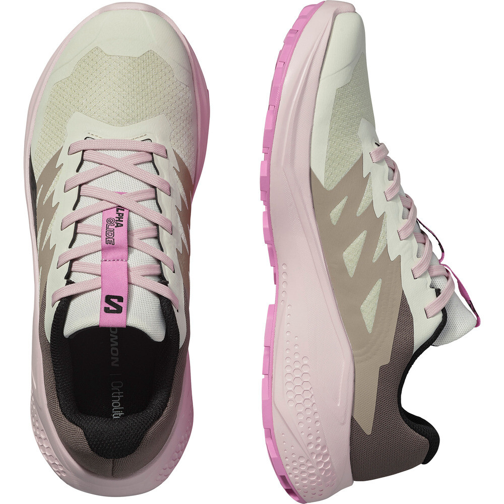 Zapatillas Trail Running Alphaglide Mujer Beige/pink