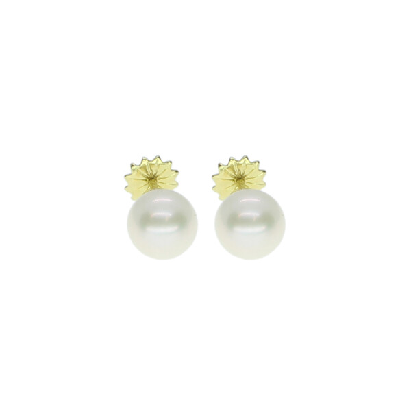 Caravanas de oro 18k con perlas de cultivo de 7.25mm. Un clásico imperdible Caravanas de oro 18k con perlas de cultivo de 7.25mm. Un clásico imperdible