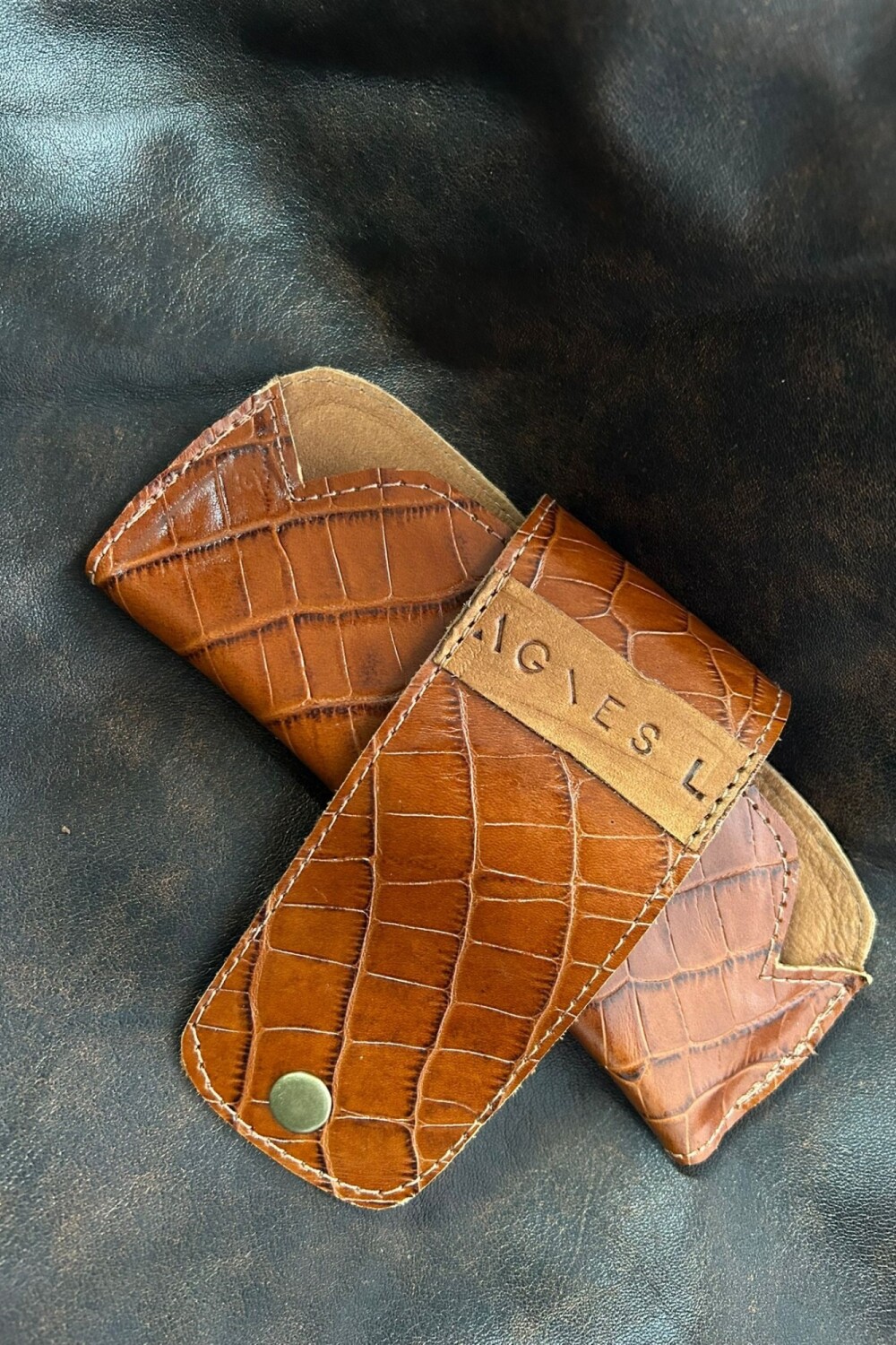 Estuche Lentes Crocco Camel
