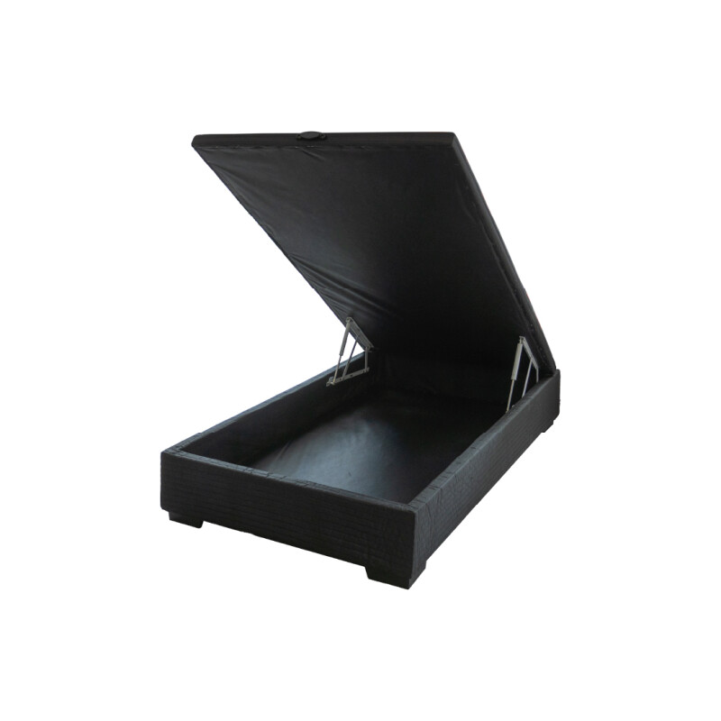 Box Baúl Negro Para Colchón De 1 Plaza Negro Box Baúl Negro Para Colchón De 1 Plaza Negro