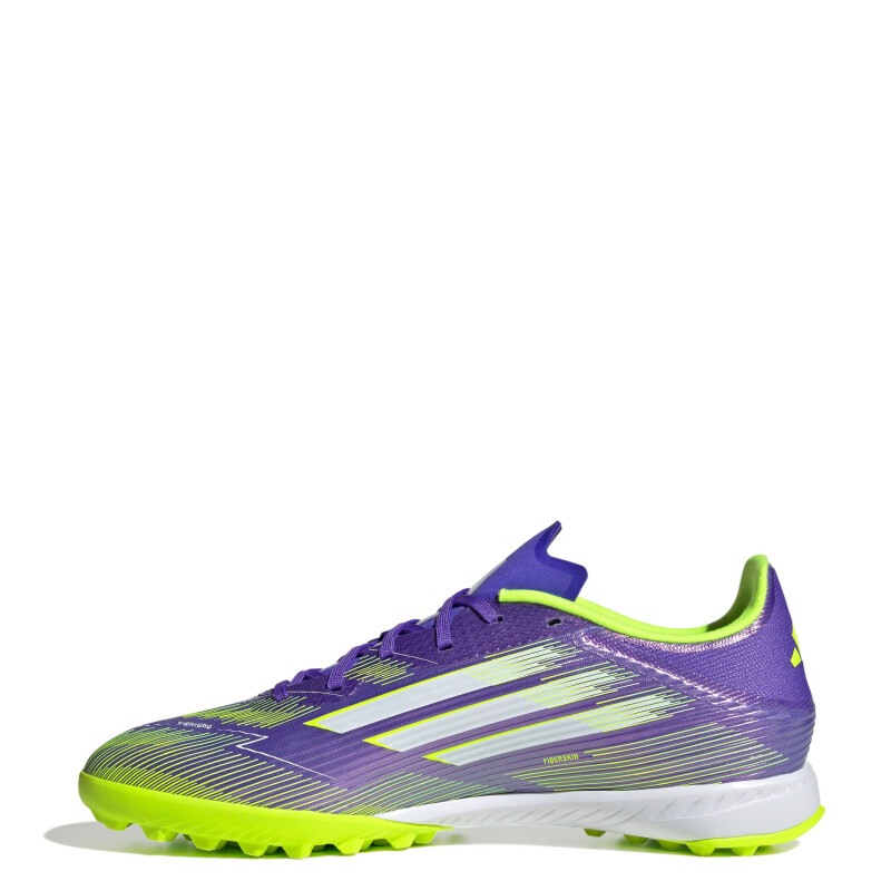 Championes Unisex Adidas Futbol 5 F50 League TF Púrpura - Blanco - Amarillo Limon