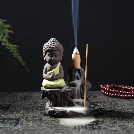 Fuente De Humo Buda - Sentado Amarillo