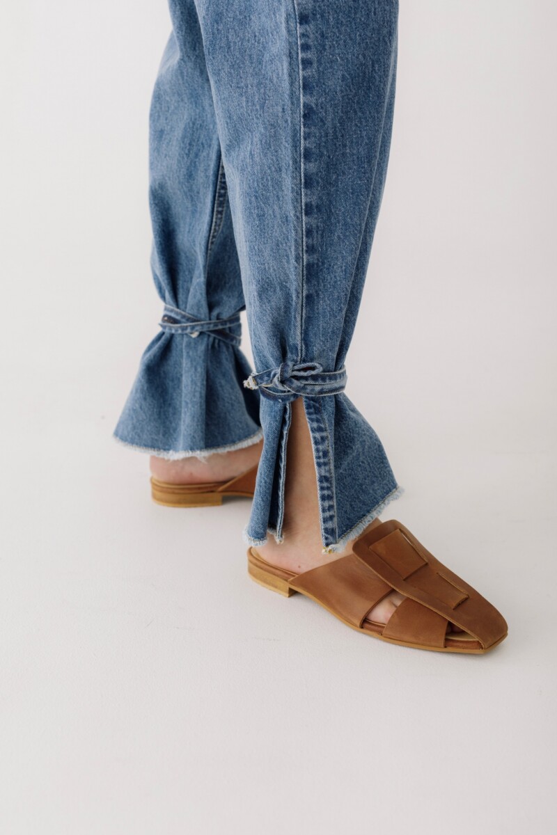 JEAN STRAIGHT BELT Celeste