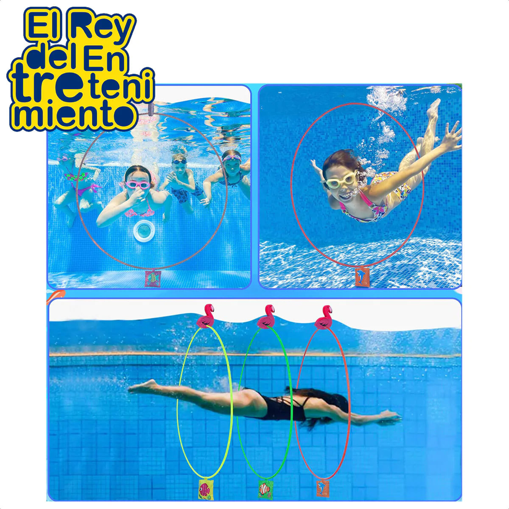 Sirena Piscina YONEEKSS Juego De Juguetes De Buceo De Sirena - Main Image