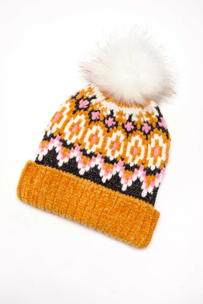 CHALET FAIRISLE POM BEANIE Dorado