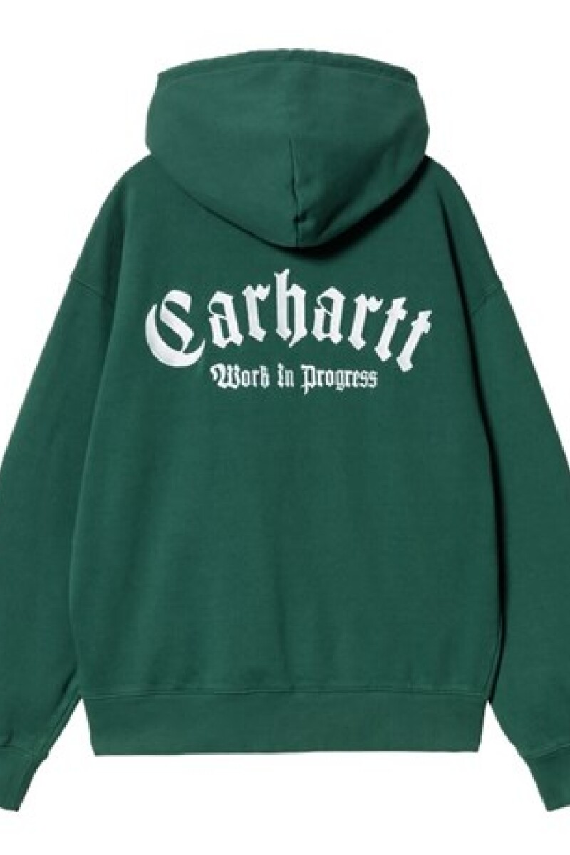 Hooded Onyx Script Sweat Verde