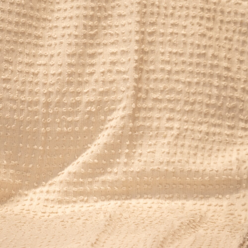 THROW PURE ALGODON NATURAL-BEIGE COTTON NATURAL