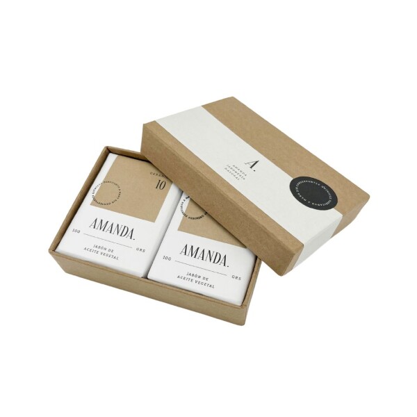 Jabón de Aceite Vegetal Amanda 100gs Caja x 2 Jabón de Aceite Vegetal Amanda 100gs Caja x 2