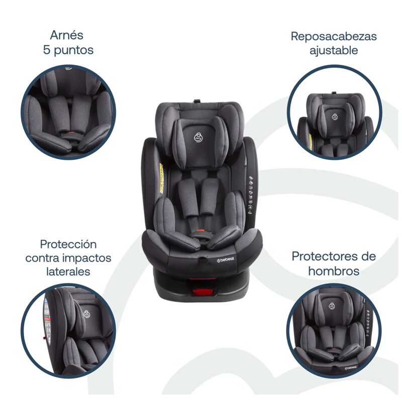 Silla de auto Bebesit Saturn Giro 360º Black Silla de auto Bebesit Saturn Giro 360º Black