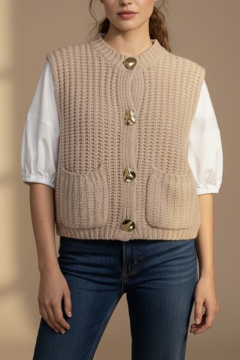 Chaleco Tejido - Nácar 