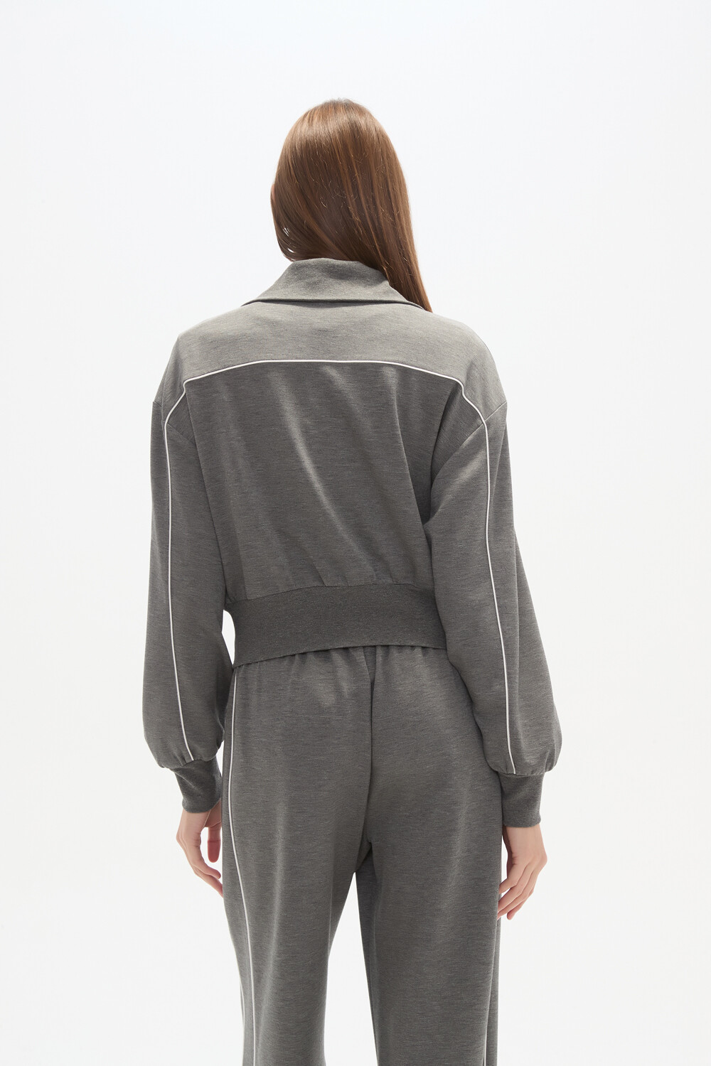 Campera Bedar Gris Melange Oscuro