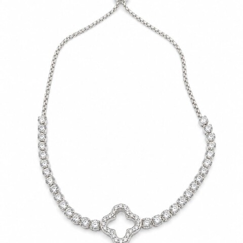 Pulsera con flor al centro y zirconias Pulsera con flor al centro y zirconias
