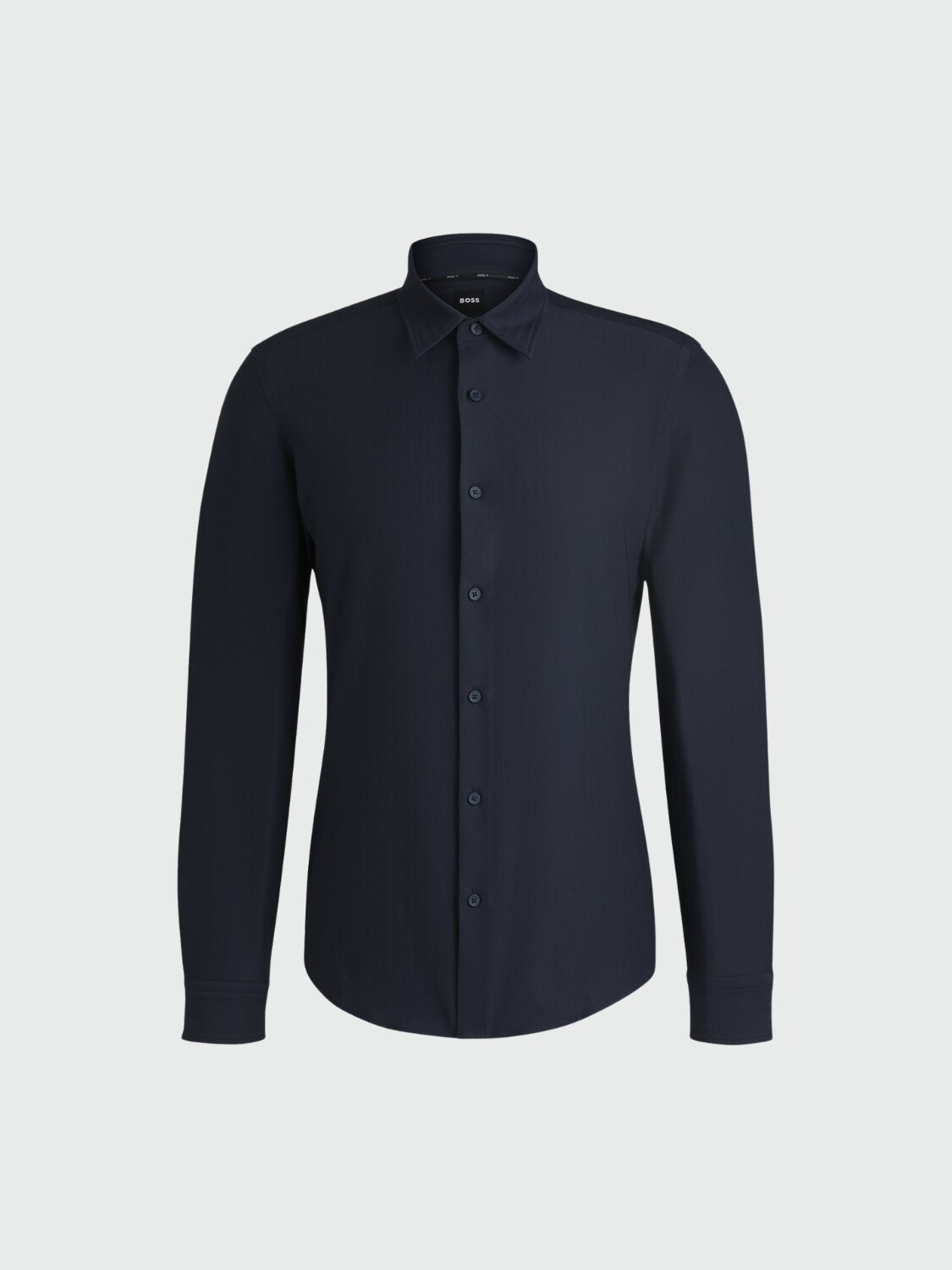 BOSS - Camisa en Algodón Azul Oscuro