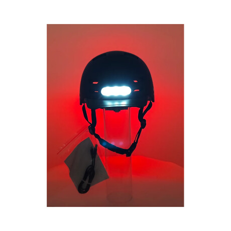 Casco Atom Para Monopatin con Luz Negro Talle L Casco Atom Para Monopatin con Luz Negro Talle L