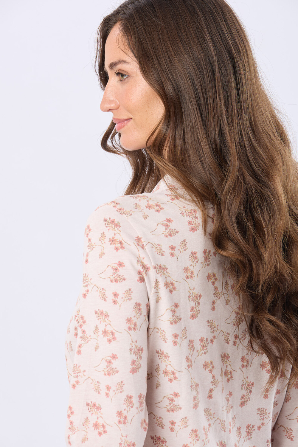 CAMISA ESTAMPADA DE ALGODÓN Beige