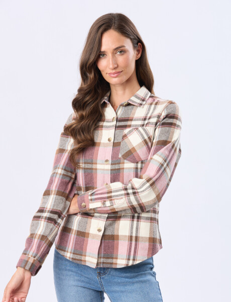 CAMISA VIYELA CUADROS Marron