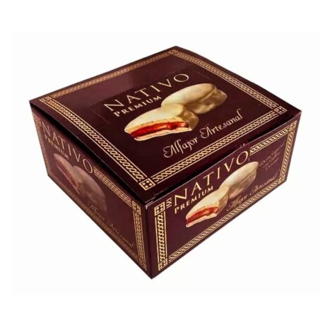 Caja X8 Alfajores Nativo Blanco Artesanales Premium 001