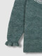 Chaqueta De Greca Con Volante En El Cuello Verdoso