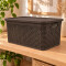 Caja simil ratán 15 lts CHOCOLATE