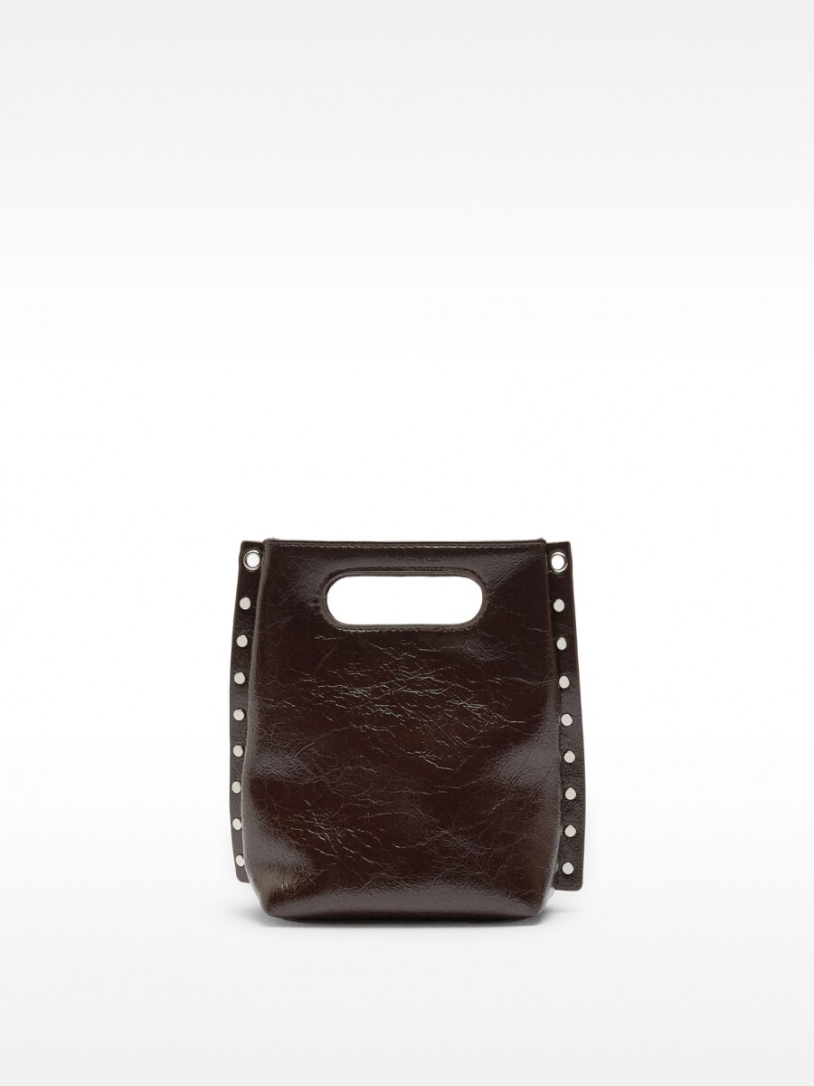 Bolso Tote Con Efecto Craquelado marron