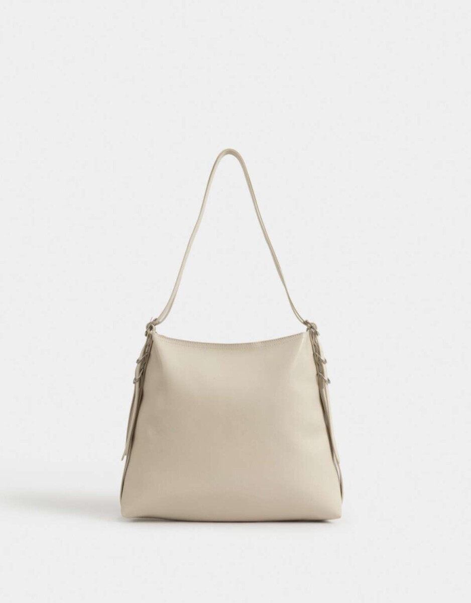 Cartera Saca Con Hebillas - Blanco Crudo 