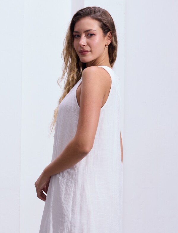Vestido Frunces Solid CRUDO