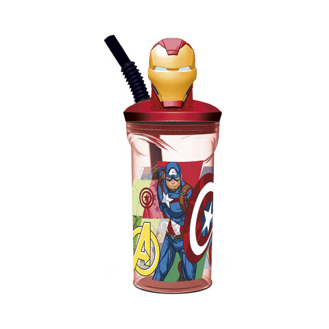 Vaso Alto con Forma 3D Avengers18 cm 360 ml Ironman